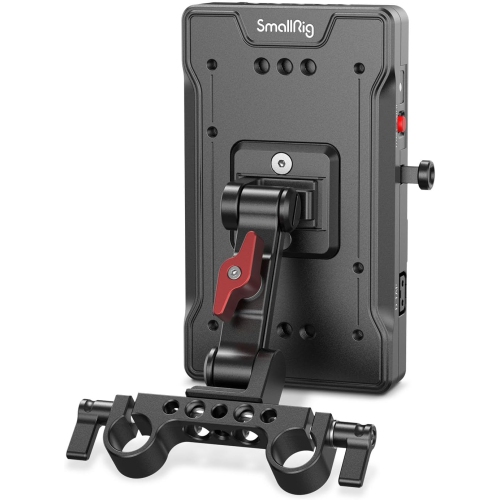 SMALLRIG V Mount Battey Adapter Plate with Adjustable Arm, V-Mount Plate with 65W PD USB-C and 14.8V D-Tap Output/Input - 3204B