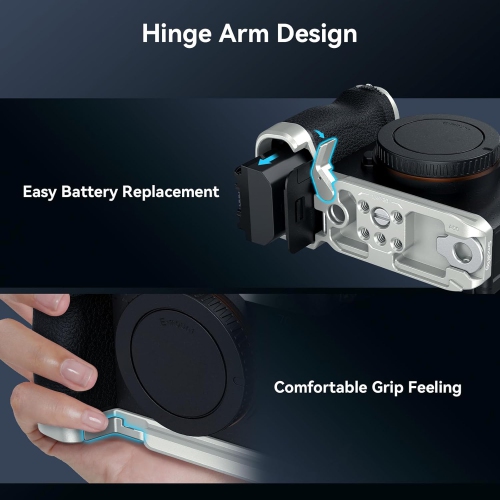 SMALLRIG Base Plate for Sony A7C II/A7CR, Bottom Mount Plate with Built-in Quick-Release Plate for Arca, QD Socket, Strap Slot, 1/4"-20 and 3/8"-16