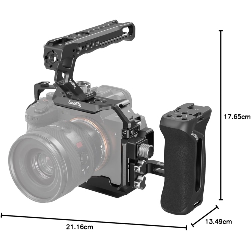 SmallRig A7R V / A7 IV / A7S III Cage with Top Handle, Side Handgrip and Clamp for HDMI Cable, Advanced Kit for Sony Alpha 7R V/Alpha 7 IV/Alpha 7 S