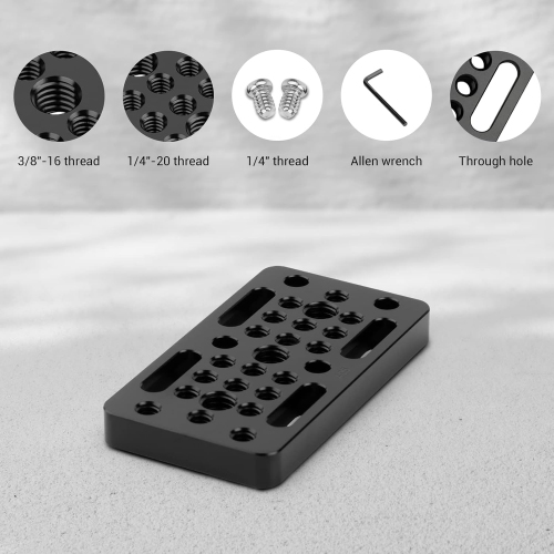 Plaque de commutation SmallRig pour appareil photo Easy Plate pour blocs de chemin de fer, queues d'aronde et tiges courtes - Version plus longue -