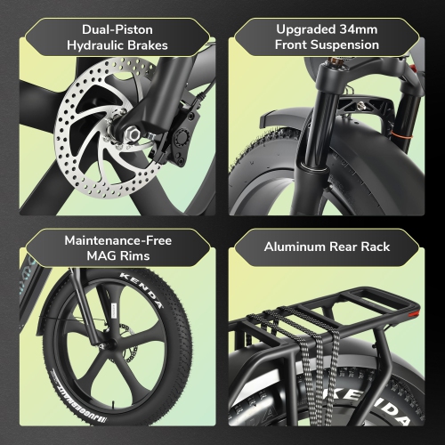 EMMO Vegar Pro Step Thru Fat Tire Commuter eBike for Adults - 48V/15.6Ah 750W UL Certified - Blush Pink