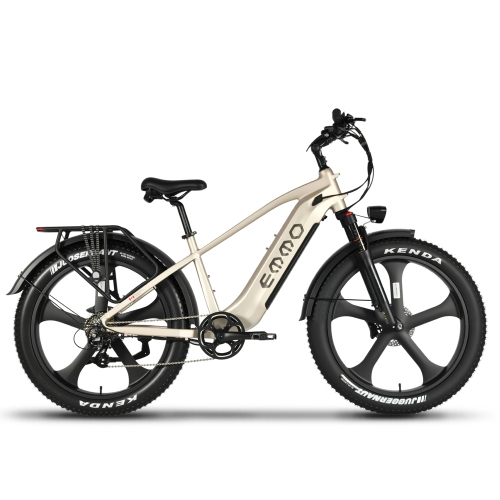 EMMO Ikong Pro 26in Step Over Fat Tire Electric Bicycle with Torque Sensor - 48V/20Ah 750W UL Certified - 125km Range - Champagne