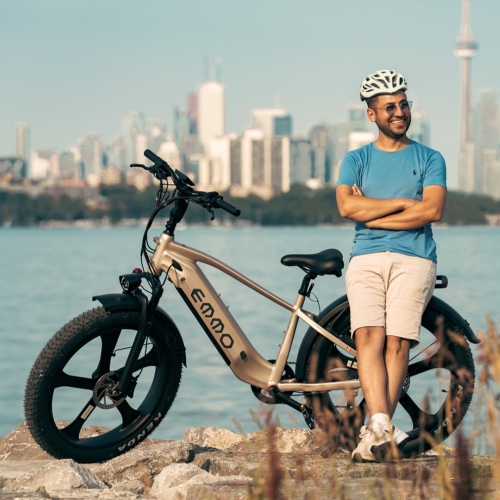 EMMO Ikong Pro Fat Tire Step Over Commuter eBike for Adults - 48V/15.6Ah 750W UL Certified - Midnight Black