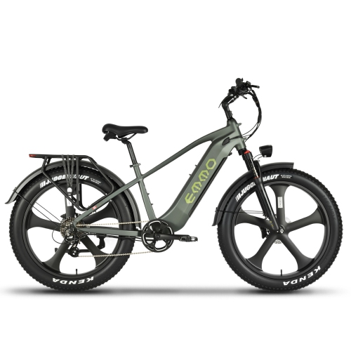 EMMO Ikong Pro Step Over Commuter 26in Fat Tire eBike for Adults - 48V/20Ah 750W UL Certified - 125km Range - Army Green