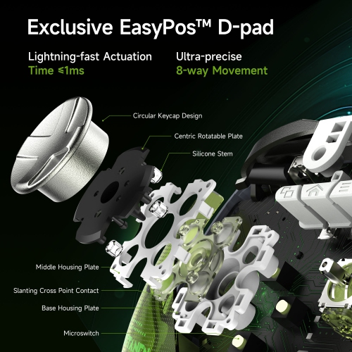 EasySMX D10 Wireless Game Controller - TMR Joysticks, Dual-Mode Triggers for PC/Switch/Android/iOS/Steam DeckBrand