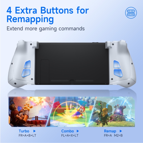 Manette RVB sans fil 15&nbsp;L/R EasySMX compatible avec Nintendo Switch/OLED, gyroscop à 6 axes, effet Hall mécanique