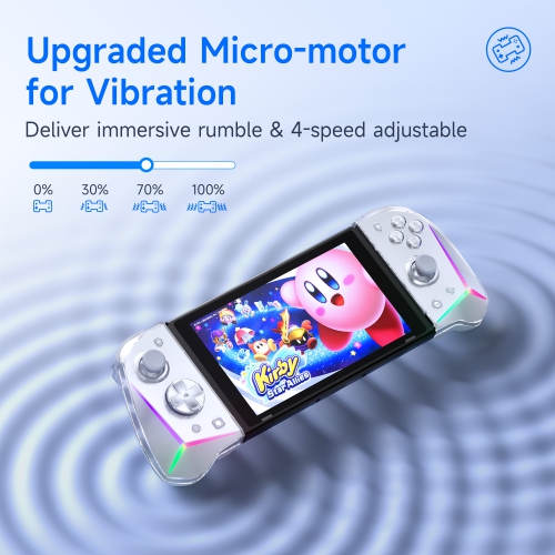 Manette RVB sans fil 15&nbsp;L/R EasySMX compatible avec Nintendo Switch/OLED, gyroscop à 6 axes, effet Hall mécanique