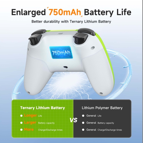 EasySMX X05 Wireless Controller for Switch/PC/Android- Bluetooth Controller Gamepad with Hall Effect Joysticks and Trigger, Turbo, Rumble Vibration,