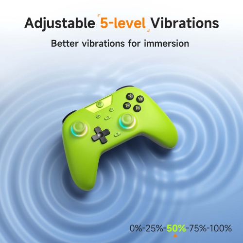 EasySMX X05 Wireless Controller for Switch/PC/Android- Bluetooth Controller Gamepad with Hall Effect Joysticks and Trigger, Turbo, Rumble Vibration,