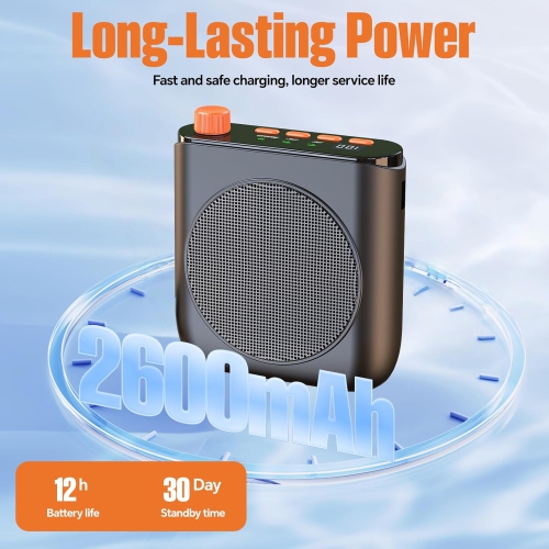 Amplificateur de microphone sans fil, amplificateur vocal magnétique à pince pour enseignants, amplificateur vocal Bluetooth portatif pour réunions