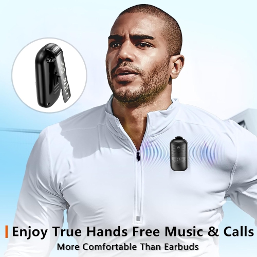 Wearable Bluetooth Speaker,Portable Clip-On Speaker Built-in Mics for Hands-Free Music and Calls,Mini Outdoor Wireless Speaker for Working Running