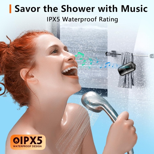 Wearable Bluetooth Speaker,Portable Clip-On Speaker Built-in Mics for Hands-Free Music and Calls,Mini Outdoor Wireless Speaker for Working Running