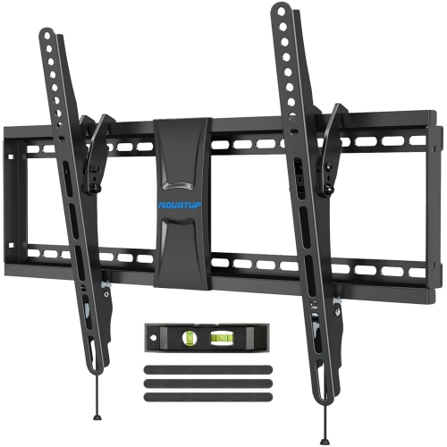MOUNTUP Tilting TV Mount Bracket for Most 37-82 Inch Flat Screen/Curved Low Profile Wall Mount Saving Space Max VESA 600x400 mm Hold up to 99 lbs Fit