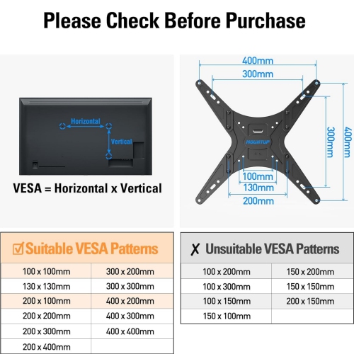 MOUNTUP Corner 30 inch Long Arm TV Mount for Most 26"-60" TVs, Full Motion Articulating Wall Mount TV Bracket Max VESA 400x400mm, Smoothly