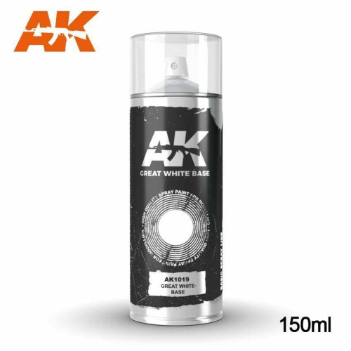 AK Interactive Great White Base - Spray 150ml New