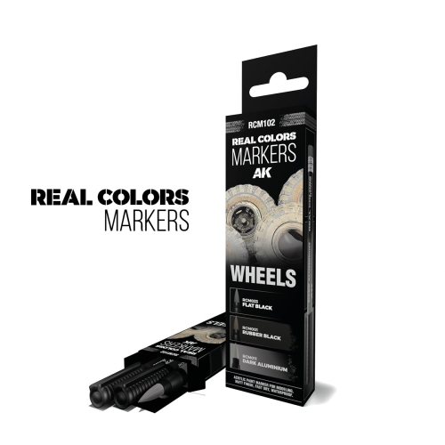 Ensemble de 3 marqueurs interactifs AK Real Colors Markers Wheels