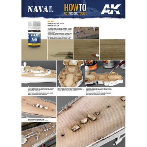 AK Interactive Weathering Dark Wash for Wood Deck Naval Weathering