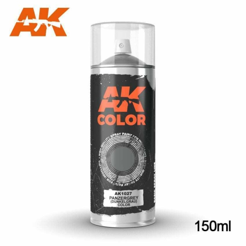 AK INTERACTIVE  Panzergrey (Dunkelgrau) Color - Spray 150Ml New