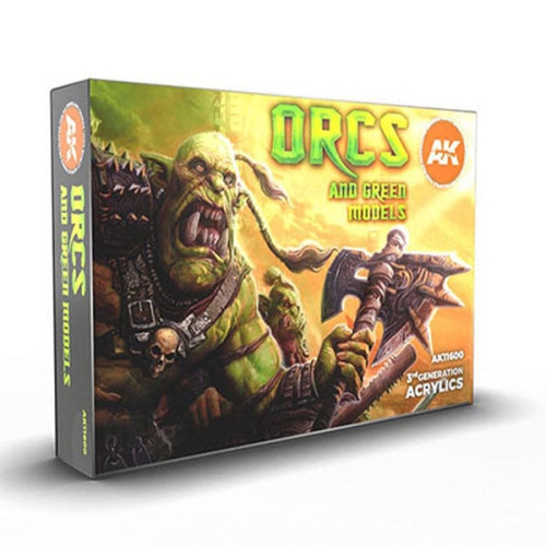 AK Interactive - Orcs and Green Models Acrylic Paint Set New