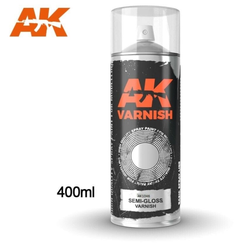 AK Interactive Semi-Gloss Varnish Spray 400ML - New