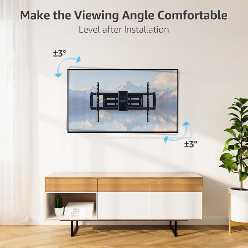 MOUNTUP Full Motion TV Mount Swivel and Tilt for 42-70 Inch Flat Screen/Curved TVs, Articulating TV Bracket with Max VESA 600x400mm, Holds up to