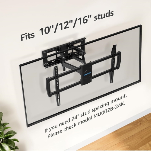 MOUNTUP Full Motion TV Mount Swivel and Tilt for 42-70 Inch Flat Screen/Curved TVs, Articulating TV Bracket with Max VESA 600x400mm, Holds up to