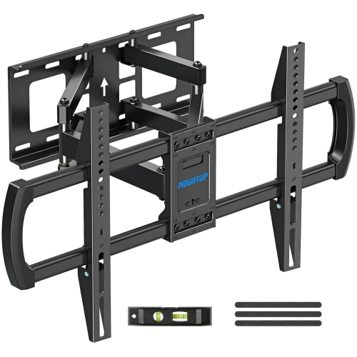 MOUNTUP Full Motion Wall Mount for 42-82 Inch Curved Flat TVs Swivel and Tilting TV Bracket with Articulating Arm, Up to 100lbs Max VESA 600x400mm