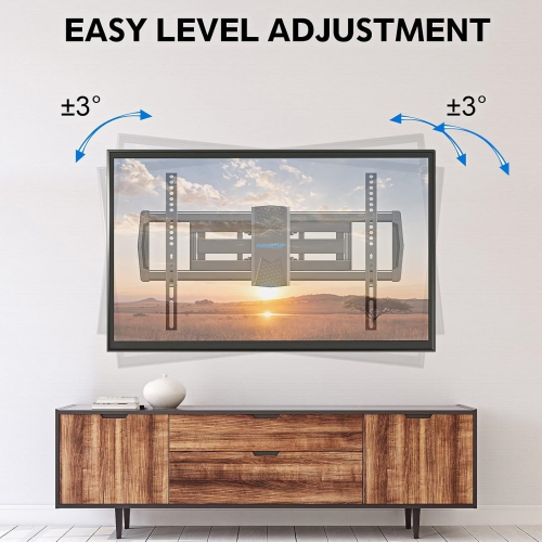 MOUNTUP Full Motion TV Mount Swivel and Tilt for Most 42-82 Inch Flat Screen/Curved TV, Wall Mount TV Bracket Max VESA 600x400mm, Holds up to 100