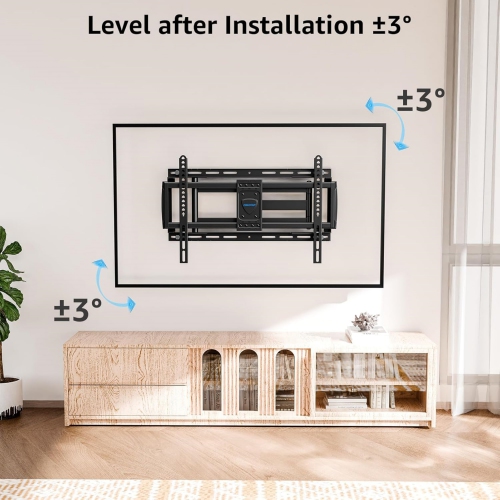 MOUNTUP TV Wall Mount for Most 37''-75'' TVs, Corner TV Wall Mount with 30'' Extension Full Motion with Swivel Tilt Max VESA 600x400mm Load Up to 88