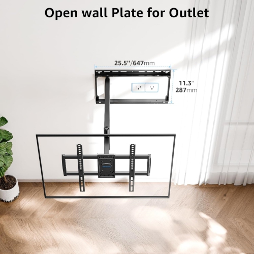 MOUNTUP TV Wall Mount for Most 37''-75'' TVs, Corner TV Wall Mount with 30'' Extension Full Motion with Swivel Tilt Max VESA 600x400mm Load Up to 88