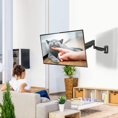 MOUNTUP Tilting TV Wall Mount Bracket for 26-55 Inch Flat Screen TVs/Curved TVs, Low Profile TV Bracket - Easy to Install On 12" or 16" Studs, VESA