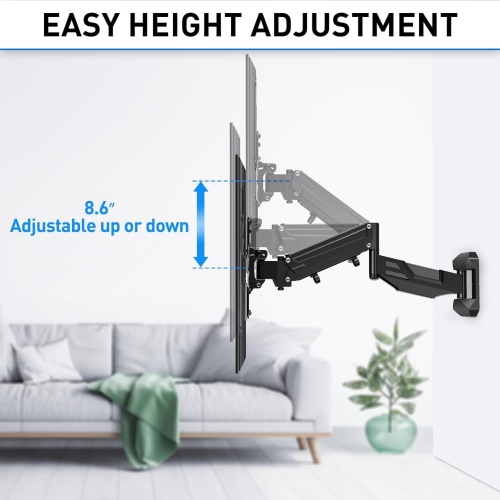 MOUNTUP Tilting TV Wall Mount Bracket for 26-55 Inch Flat Screen TVs/Curved TVs, Low Profile TV Bracket - Easy to Install On 12" or 16" Studs, VESA
