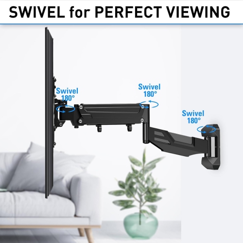 MOUNTUP Tilting TV Wall Mount Bracket for 26-55 Inch Flat Screen TVs/Curved TVs, Low Profile TV Bracket - Easy to Install On 12" or 16" Studs, VESA