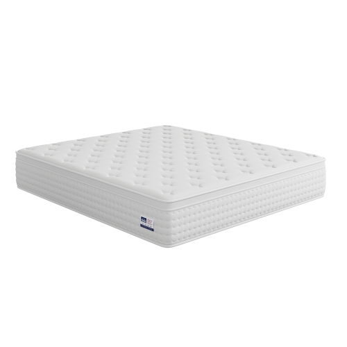 Vumece White 10 inch King Size Hybrid Mattress in a Box, Memory Foam & Individually Wrapped Coil, Support, Breathable, Pressure relief- 120 Night