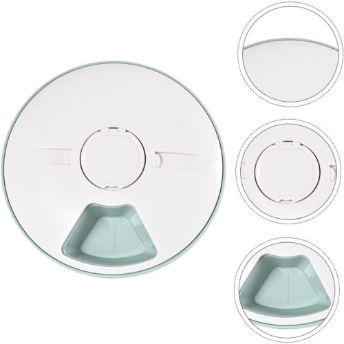 Automatic Timer 6-Bowl Pet Feeder, Automatic Dispenser with LED Digital Timer, Wet and Dry Pet Food for Cats and Small Dogs, 6 Meals, Up to 450g Each