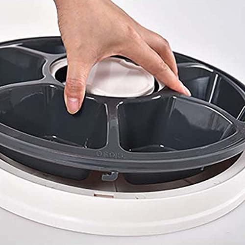 Automatic Timer 6-Bowl Pet Feeder, Automatic Dispenser with LED Digital Timer, Wet and Dry Pet Food for Cats and Small Dogs, 6 Meals, Up to 450g Each