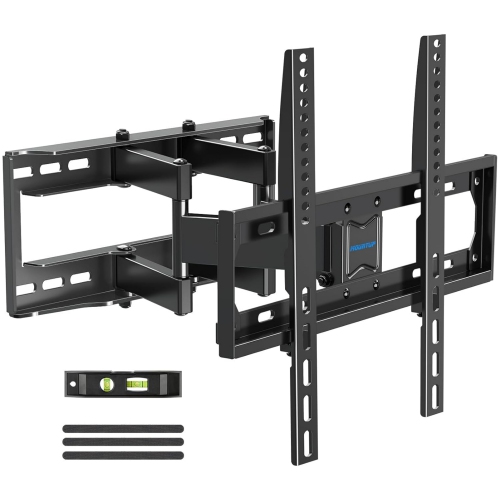 MOUNTUP TV Wall Mount-Full Motion TV Wall Mount for Most 26-55 Inch, Flat and Curved TV up to 88 LBS, Wall Mount TV Bracket with Dual Swivel