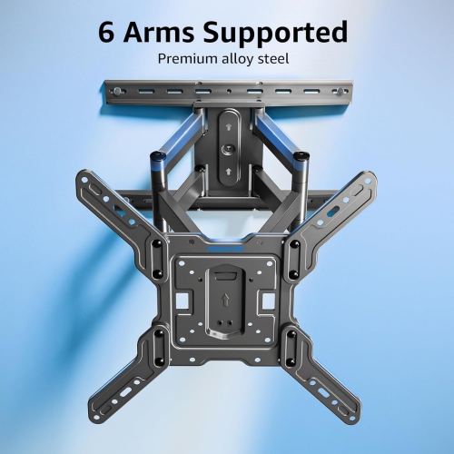 MOUNTUP Ultra Slim Full Motion TV Wall Mount, 1.3" Thin Low Profile for 26-60" TVs, Smooth Swivel Tilt Extension, Max Vesa 400x400mm, Up to 88lbs,