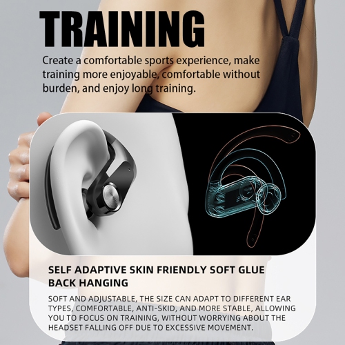 Bluetooth 5.3 Sport Earbuds with Ear Hooks, SD Card Support, Digital Power Display Charging Compartment can Convert MP3, TWS Wireless Headphones