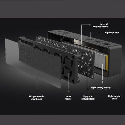 Portable fitness timer, multi-function sports timer, home training countdown, large LED screen - blue and red display