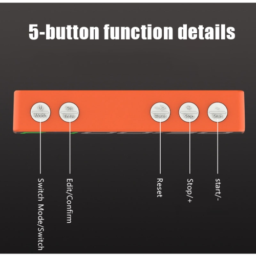 Portable fitness timer, multi-function sports timer, home training countdown, large LED screen - green and white display