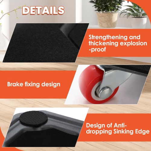 Furniture Trolley, Furniture Mover, Furniture Lifter with 360° Swivel Rubber Casters, Suitable for Moving Heavy Furniture and Large Items