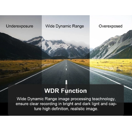 Caméra de tableau de bord à trois objectifs avec vue HD 1080p avant, arrière et intérieure de la voiture, avec enregistrement d'image en marche