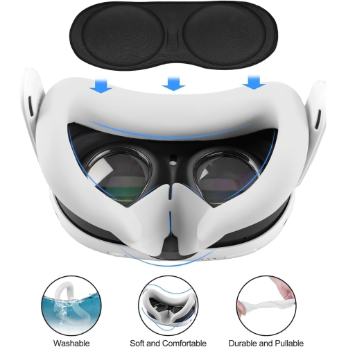 Étui silicone pour manette Meta Quest 3, étui console Quest3, 7 accessoires RV antidérapants et résistants aux chutes - Vert