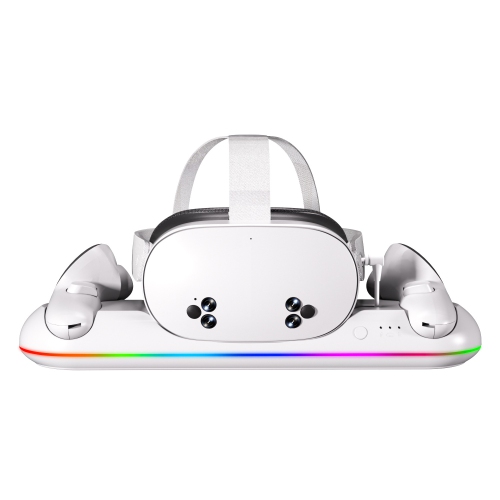 Nouvelle station de recharge Meta Quest 2/3/3s pour accessoires de jeu VR d'Oculus - Compatible avec Quest 2/3/3s.
