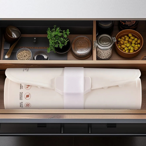 VEVOR YD-302C-Z-40+60G-A Electric Warming Tray, 23.6" × 15.7" Rollable Food Warming Mat with Touch Temp Control, Timer & Child Lock, Beige