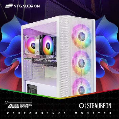 STGAubron Gaming PC Computer Desktop, AMD Ryzen 5 5500G up to 4.2G, GeForce RTX 2060 Super 8G, 16G DDR4, 1T SSD, WIN11H