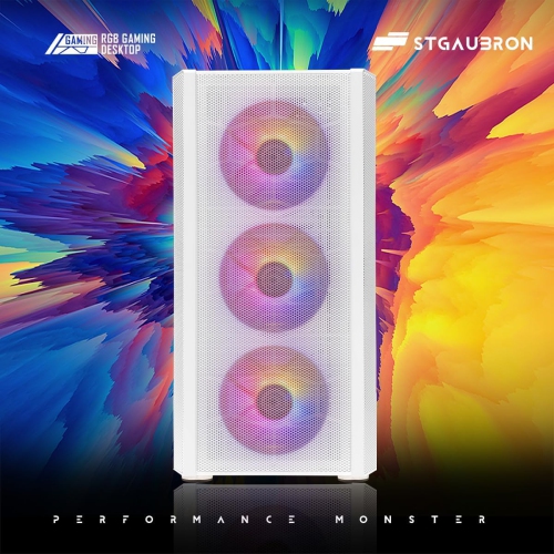 STGAubron Gaming PC Computer Desktop, AMD Ryzen 5 5500G up to 4.2G, GeForce RTX 2060 Super 8G, 16G DDR4, 1T SSD, WIN11H