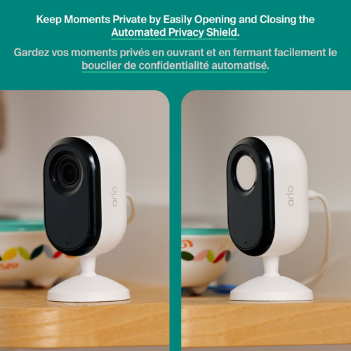 Arlo Essential Wired Plug-In Indoor 3rd Gen 2K Security Camera - White