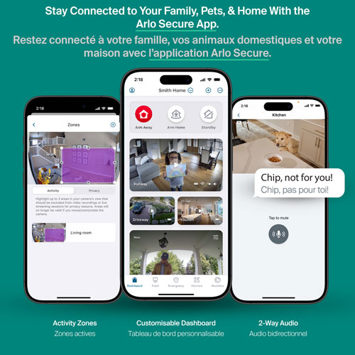Arlo Essential Wired Plug-In Indoor 3rd Gen 2K Security Camera - White